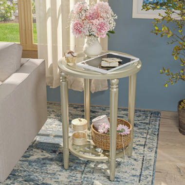 Small glass shop accent table